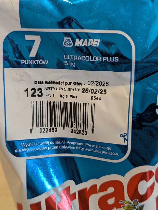 10kg fugi cementowej Mapei Antyczny biały 123
