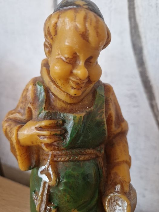 Wosk - Figurka - Mnich - Vintage