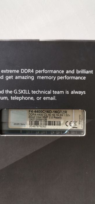 G.SKILL Trident Z RGB 16GB (2x8GB) DDR4-4400MHz CL16