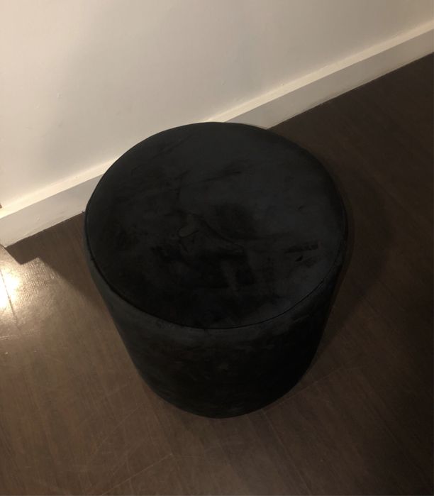 Puffs XXL veludo preto