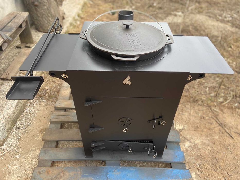 Піч під казан 5 мм, діаметр 46 см, з набірними кільцями та столиками