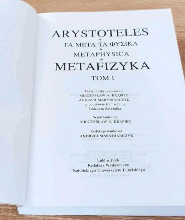 Sprzedam Metafizykę Tom 1 i Tom 2!
