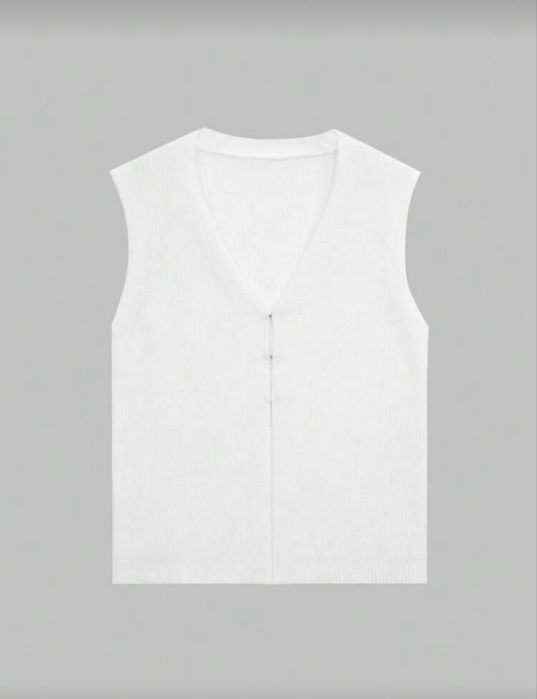 Топ білий вʼязаний