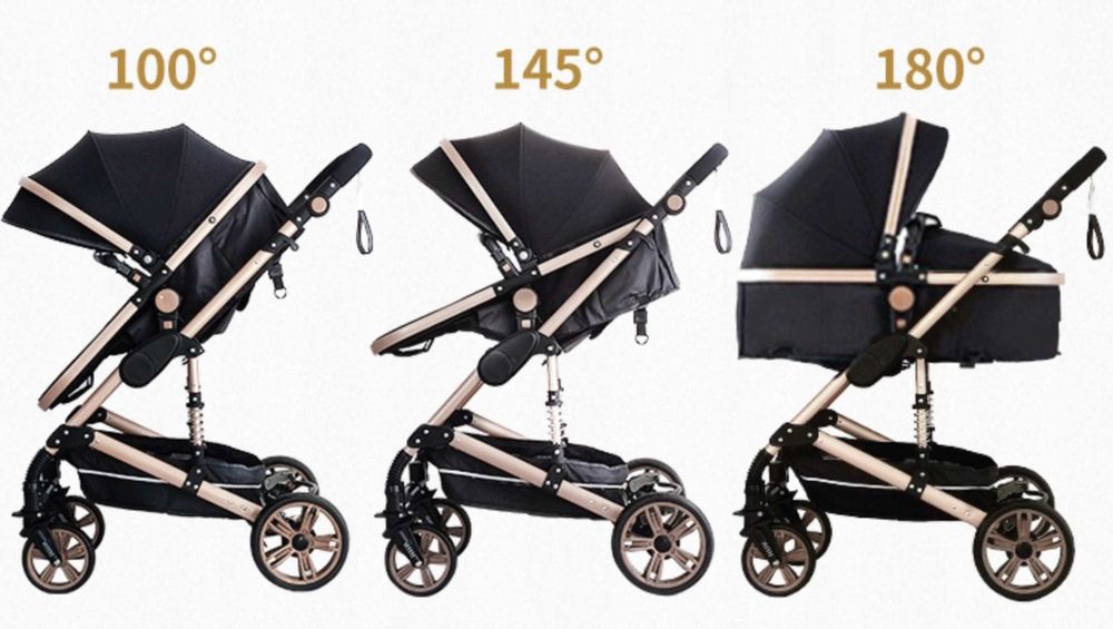 Wózek 3w1 gondola spacerówka fotelik - czarny ze srebrnym stelażem.