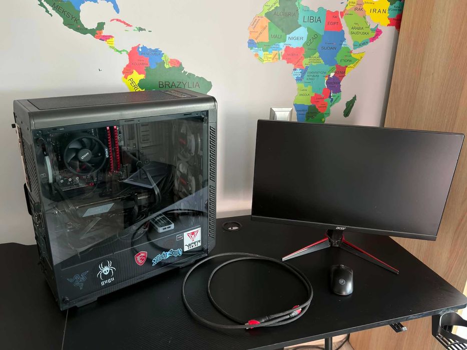 Komputer gamingowy + monitor Acer – GTX 1660 | Ryzen 3 3100 | 8 GB RAM | SSD 500 GB + HDD 1 TB