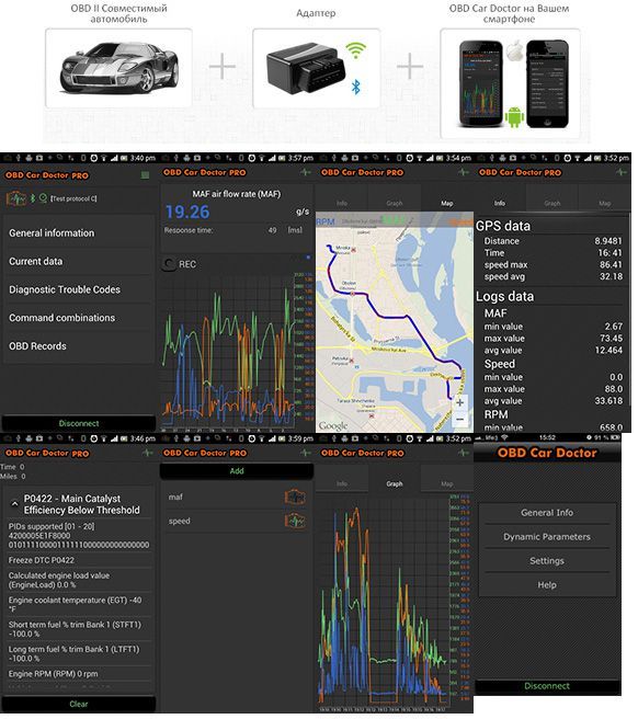 Акция!!! BT/Wi-Fi ELM327 v1.5 OBD2 iPhone, iPad, iOS K-line, Vag com