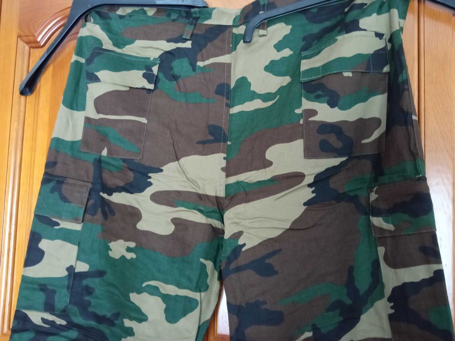 Calças camufladas militares Exército Italiano Woodland caça e airsoft