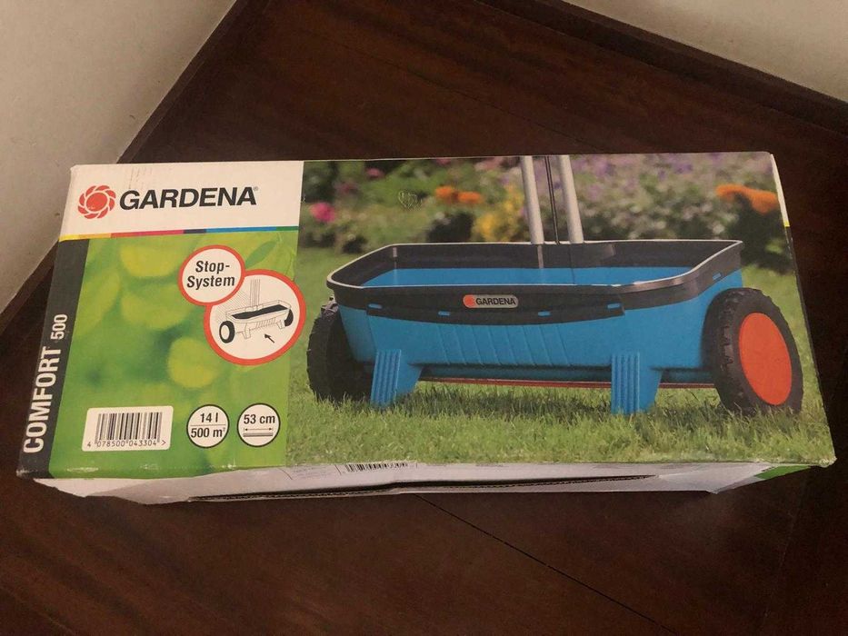 Carro semeador GARDENA Comfort 500, novo.