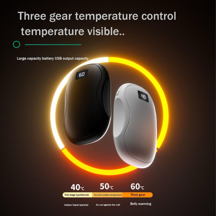 Aquecedor de Mãos Portátil e Powerbank - Novo (Essencial para o Inverno)