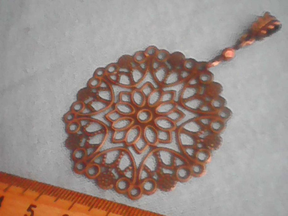 Wisiorek Azurowe Koło z Miedzi/7,5cm/