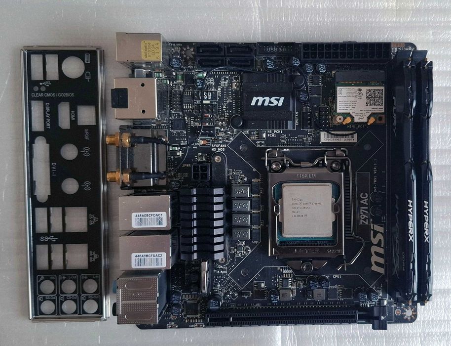 Płyta główna MSI Z97I AC , Procesor Core i5-4690T , Ram 16GB