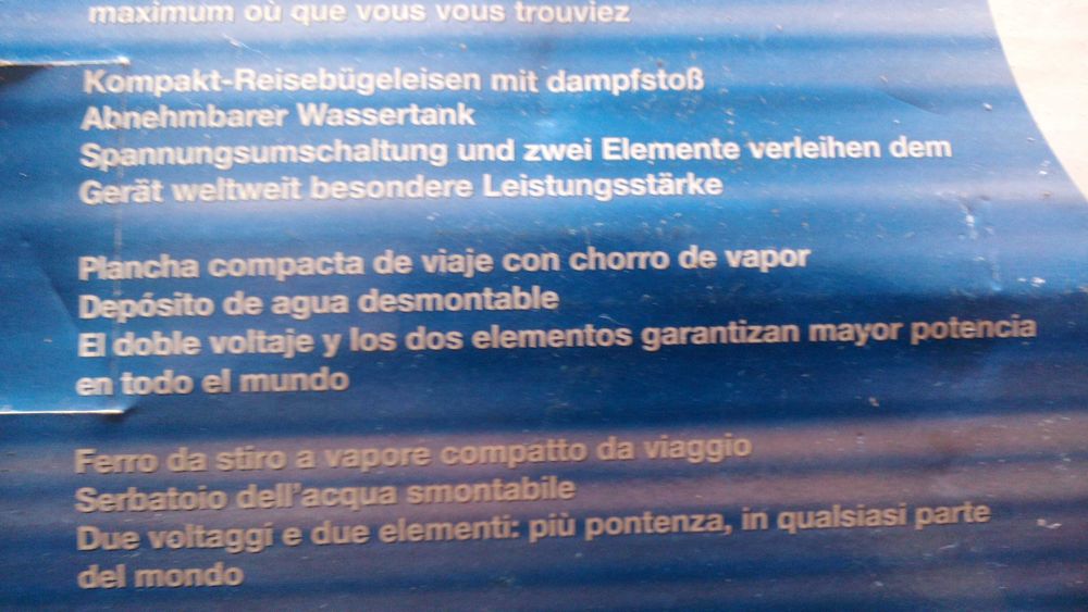 Ferro de engomar ideal para viagem portátil Kenwood compacto