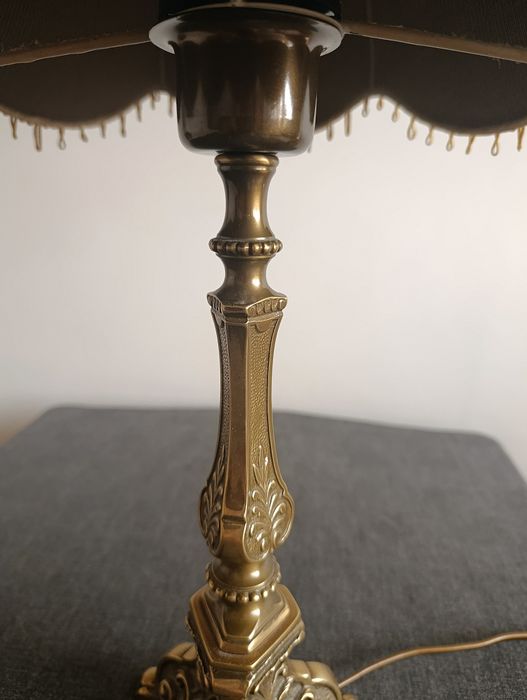 Lampa MOSIĄDZ  wys. 61 cm na Lwich łapach masywna POLECAM