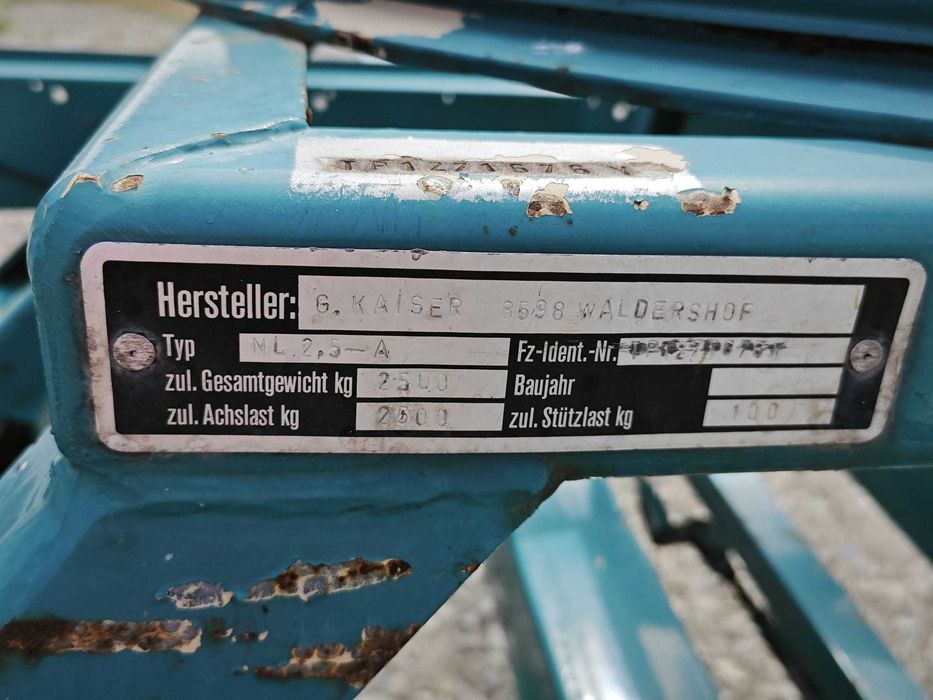 Przyczepa dłużycowa dłużyca KAISER NL2,5T do transportu stali drutu słupów drewna M/23