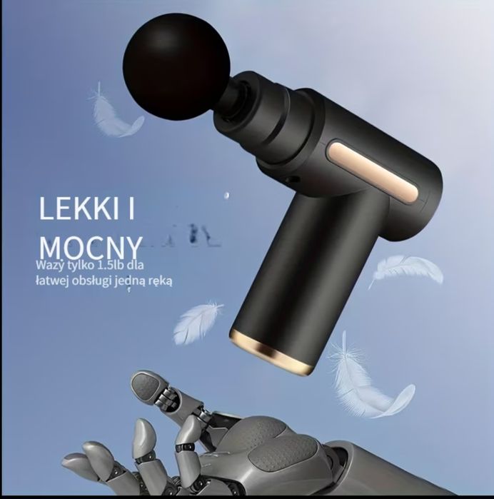 Przenośny Pistolet do Masażu – Masażer Głęboki do Szyi, Pleców i Całeg
