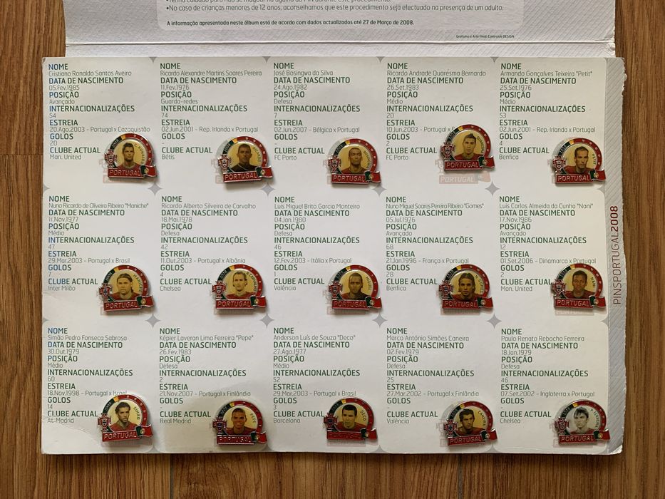 15 Pins - Selecção Portuguesa - Futebol - Ronaldo