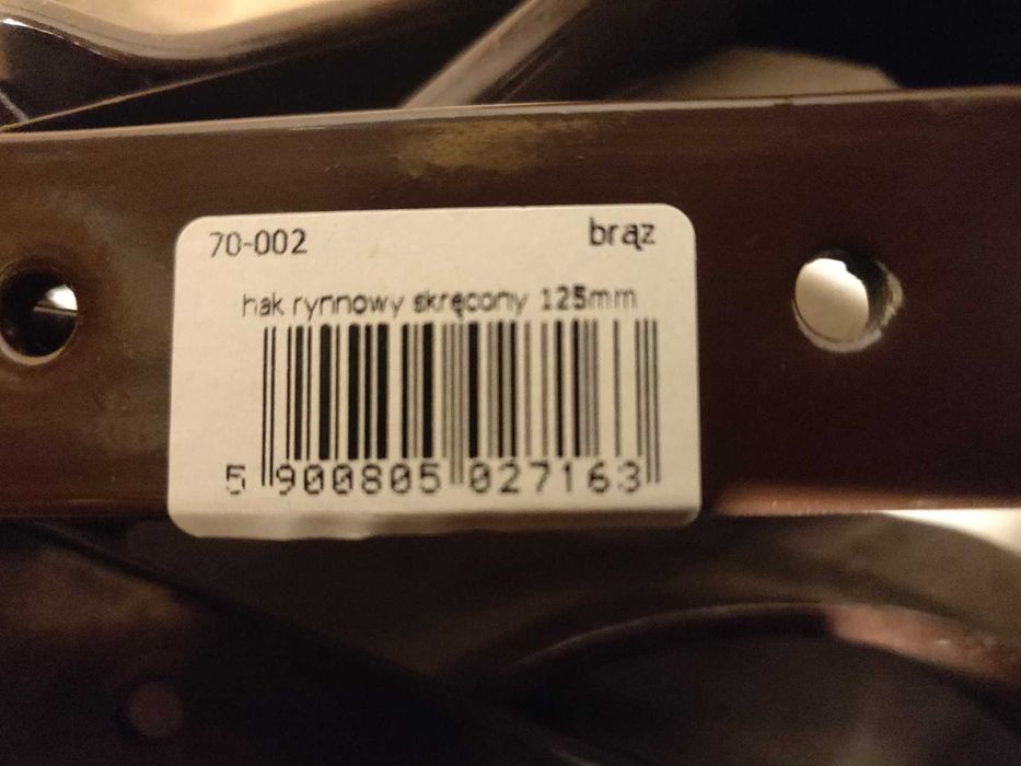 BRYZA hak rynny skręcony ocynkowany Ø 125 mm,