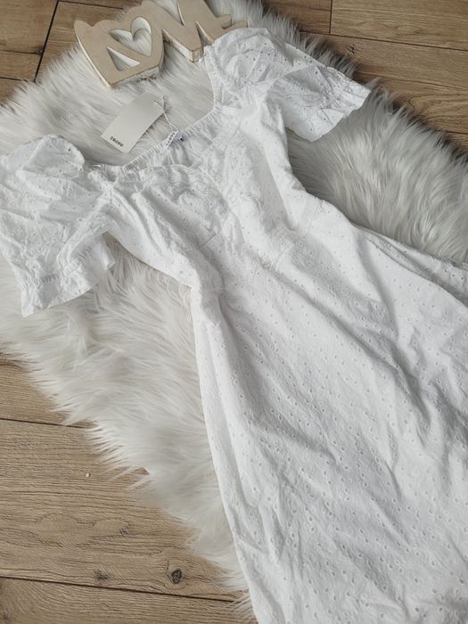 Sukienka letnia biała azurowa xs