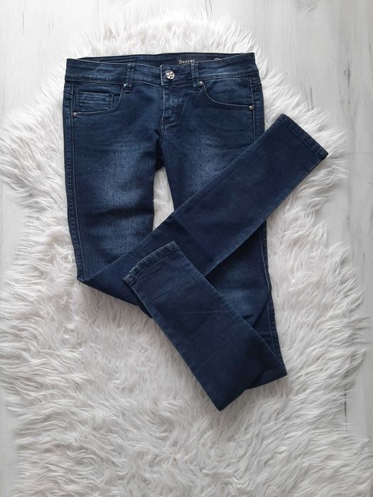 Relish piękne oryginalne granatowe jeansy XS 34