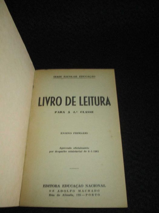 Livros Colecção Série Escolar Educação Livro de Leitura