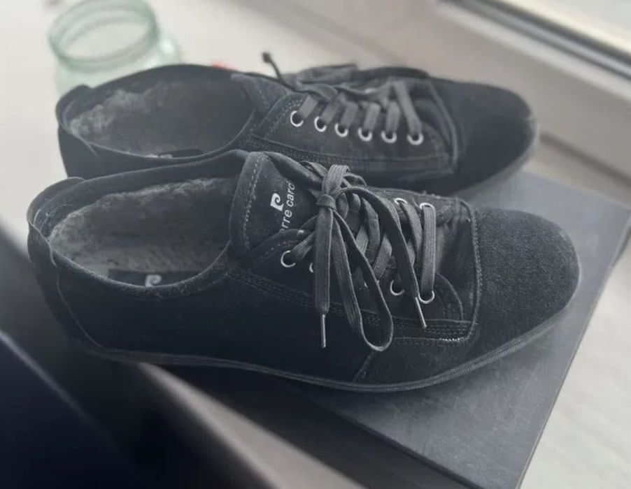 теплі на натуральному хутрі кросівки pierre cardin оригінал