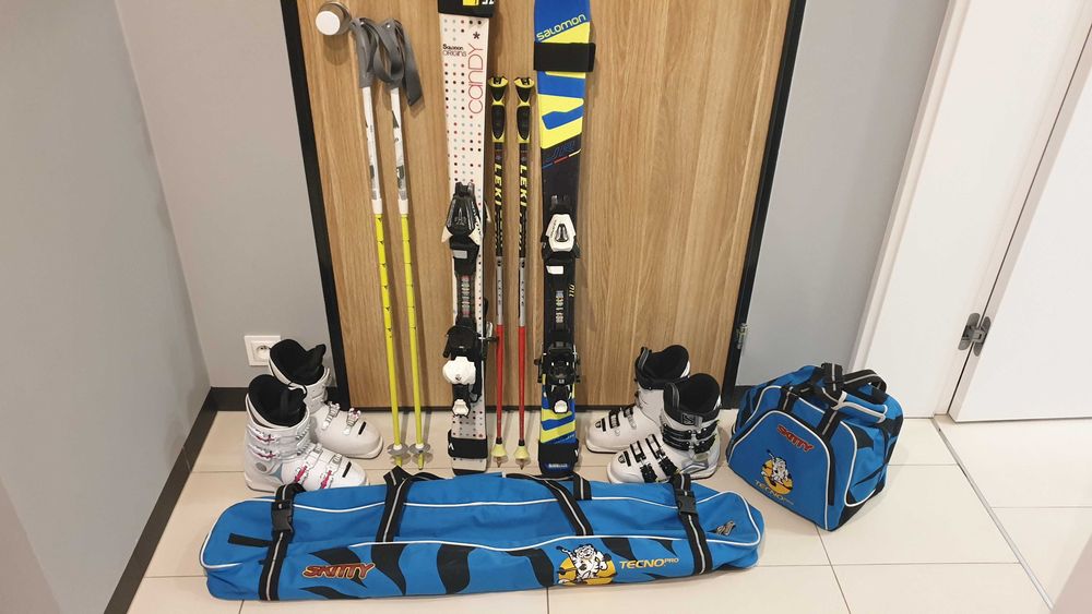 Narty dziecięce Salomon XRACE JR  110 cm po serwisie Priv Warszawa