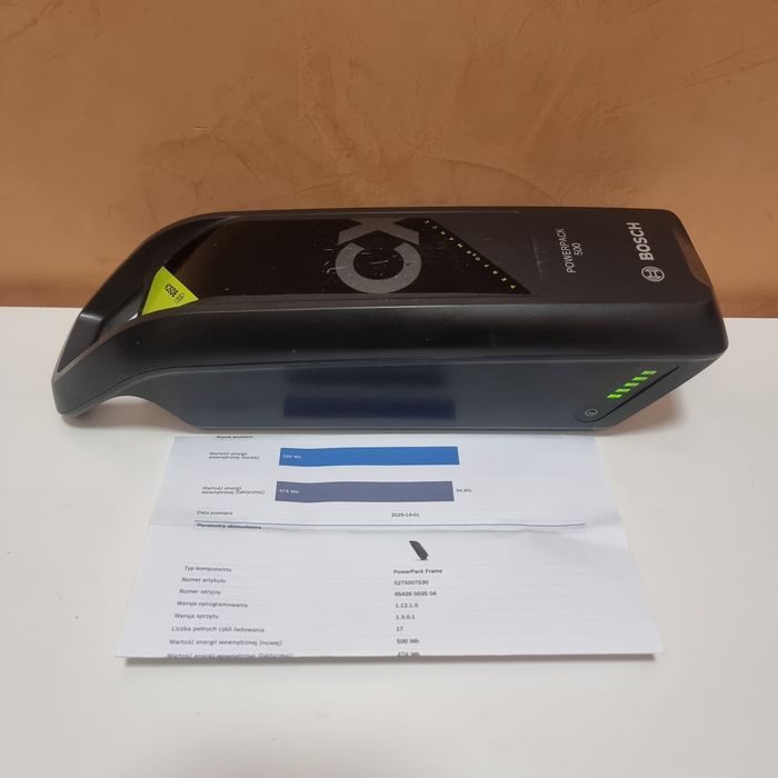 Bosch BATERIA Bosch PowerPack 500wh 13.4ah 17 cykli Rame Frame część