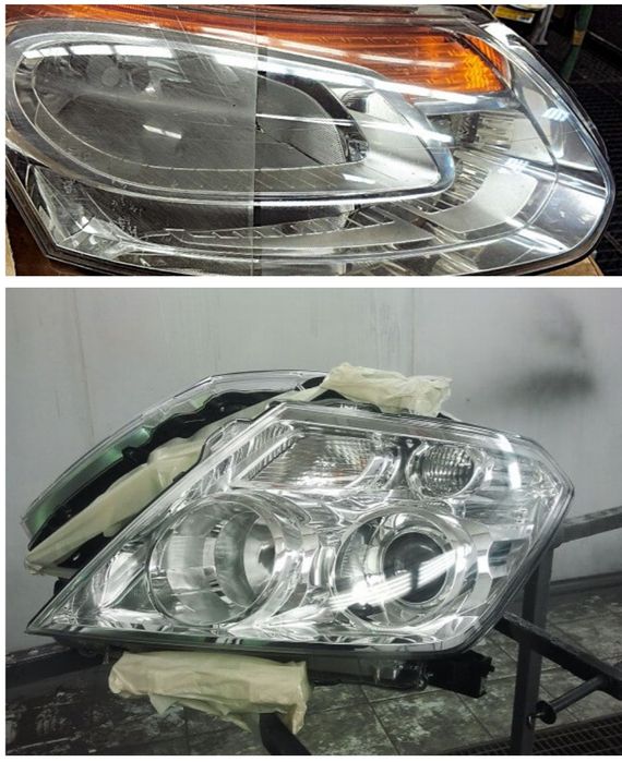 Покрытие фар лаком, полировка, реставрация