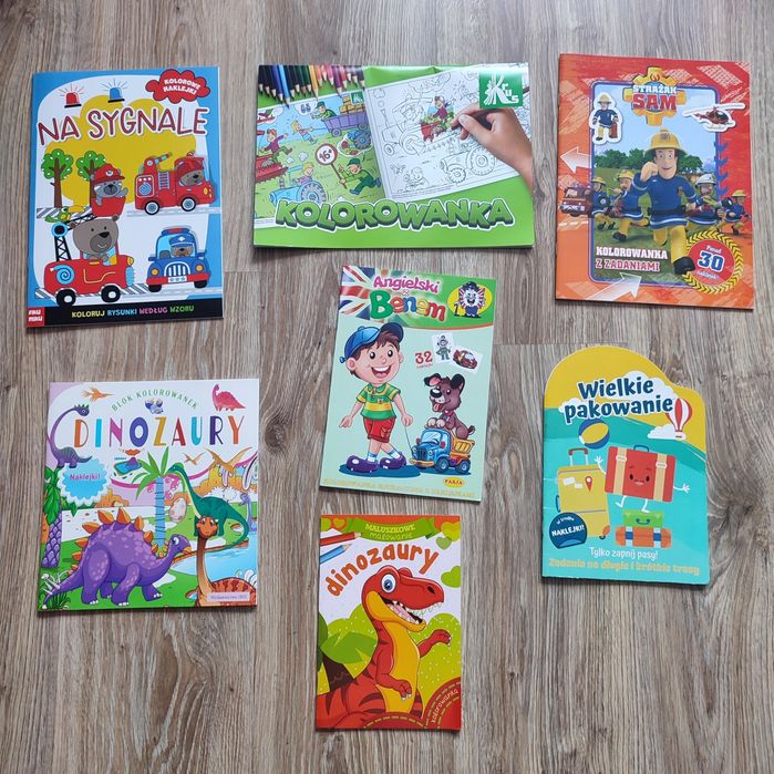 Zestaw kolorowanek 7 sztuk NOWE