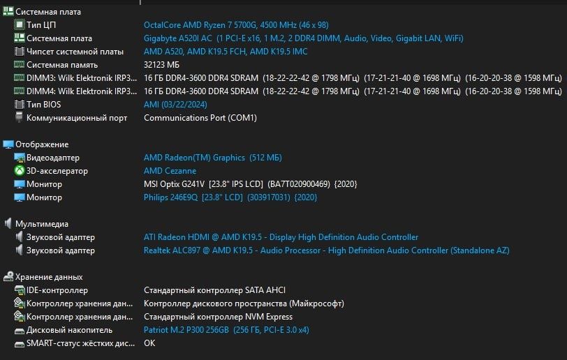 Потужний міні ПК R7-5700g/32RAM/256SSD