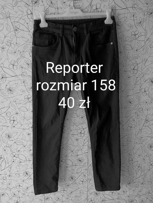 Czarne spodnie Reporter r.158