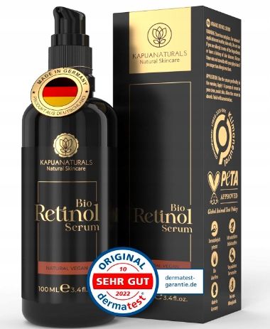kapua naturals serum z retinolem 100ml organiczne wygładzające do twarzy