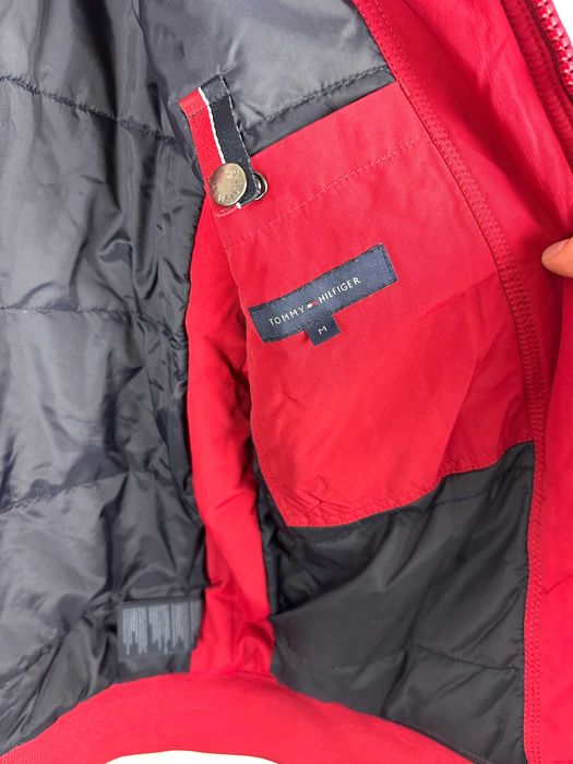 Kurtka męska Tommy Hilfiger czerwona basic wiatrówka r. M
