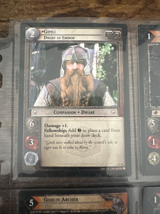 Cartas Lord of the rings
