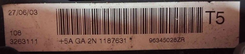 Airbag Volante 96345028ZR - PEUGEOT 307 SW