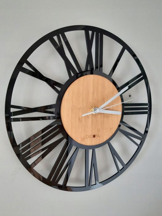 Nów zegar BAMBUSOWY NATURALNY 100% drewniany wysoka JAKOŚĆ okazja