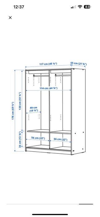 Armario portas corridas KLEPPSTAD ikea
