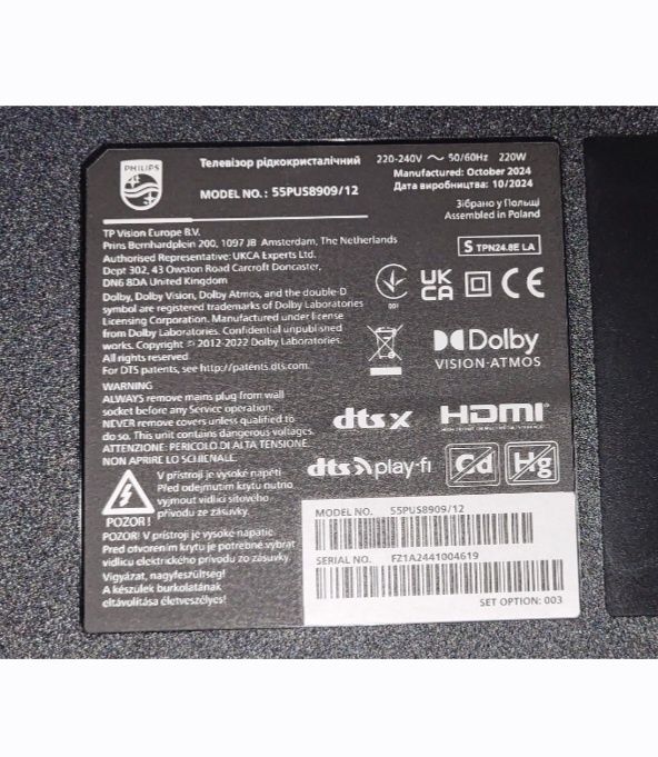 Telewizor Philips 55''z funkcją Ambilight