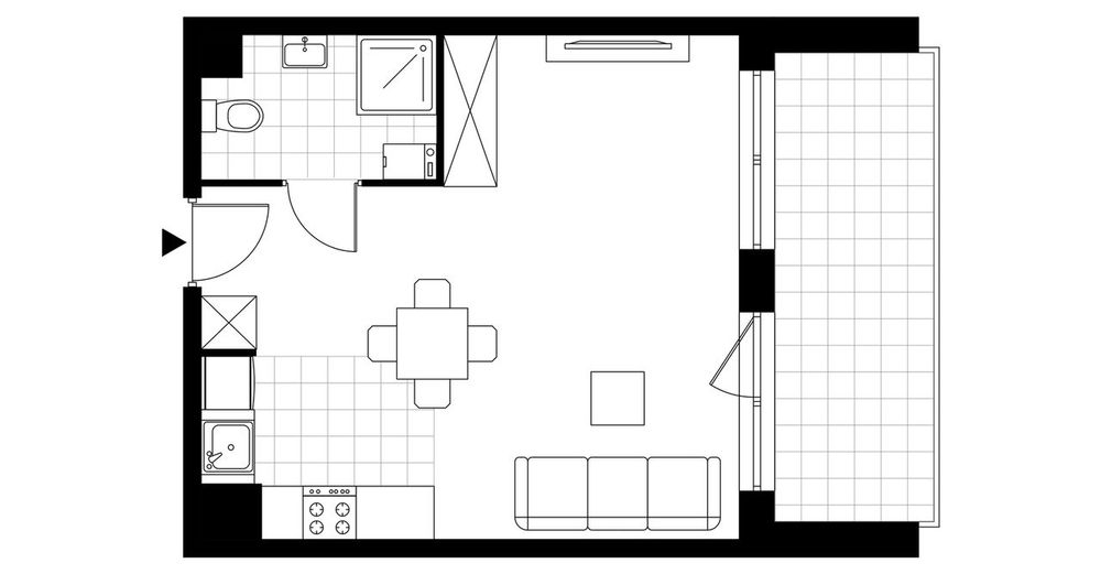 1-pokojowe mieszkanie 32m2 + loggia Bezpośrednio