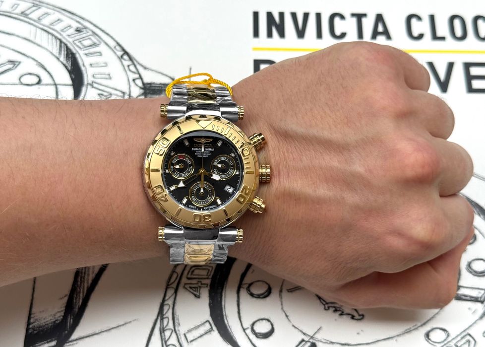 Годинник Invicta 25803 Subaqua Noma I 47 mm. Gold Swiss 200 MT.
