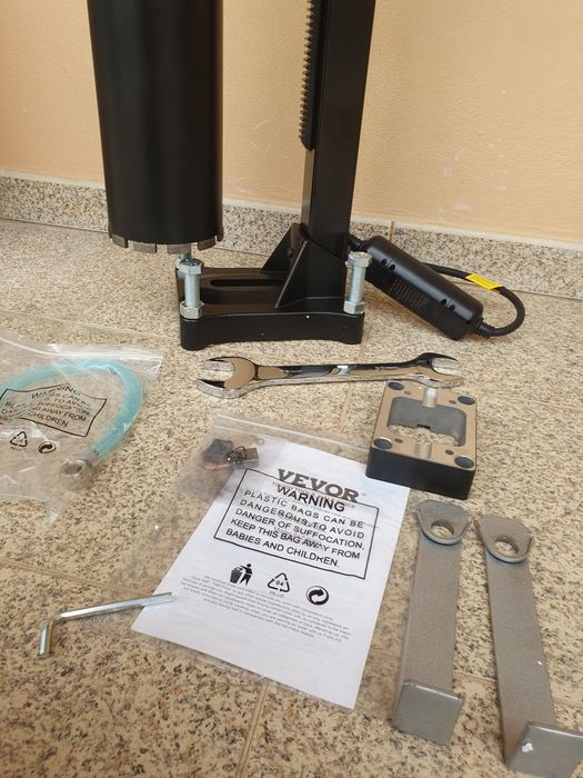 Máquina Carotes Vevor 3500W + Broca Diamantada Ø127mm e Kit Completo