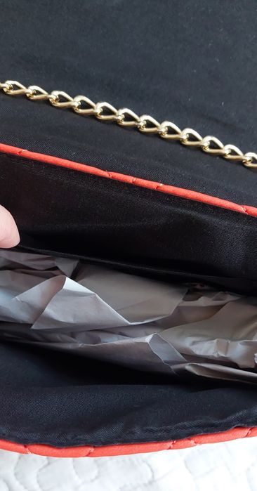 Śliczna nowa pikowana pomarańczowa torebka torba green SinSay