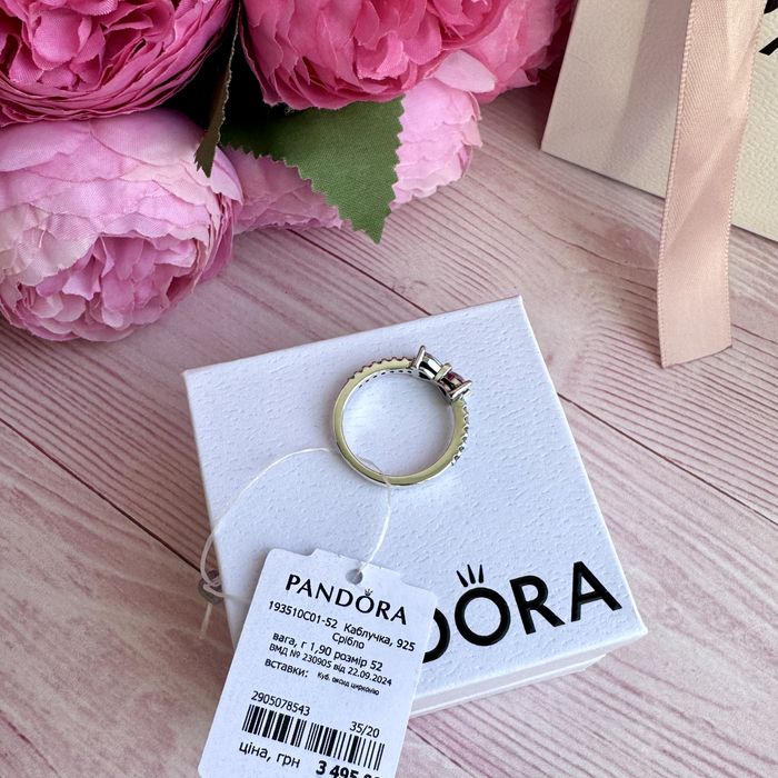 Каблучка Пандора Pandora оригінал кільце Кольцо «Рожевий бант» нова