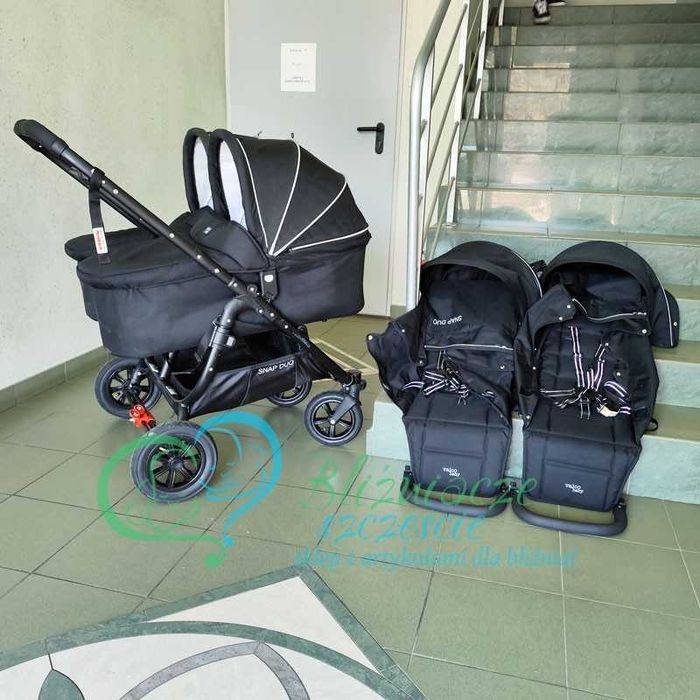 Wózek dla bliźniąt 2w1 KOMIS