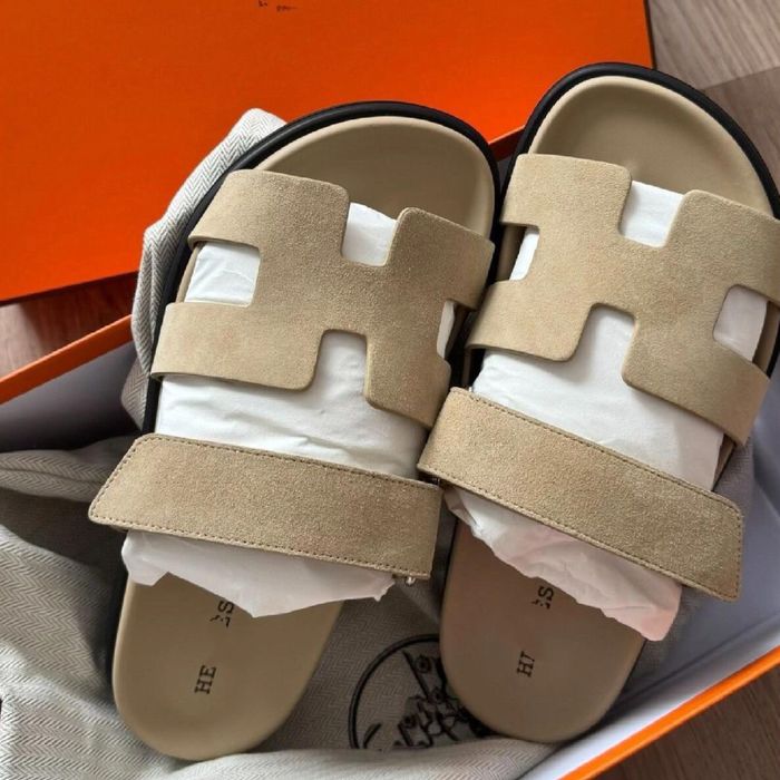Летние тапки Hermes унисекс