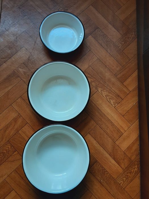 Stare miski emaliowane Unikat