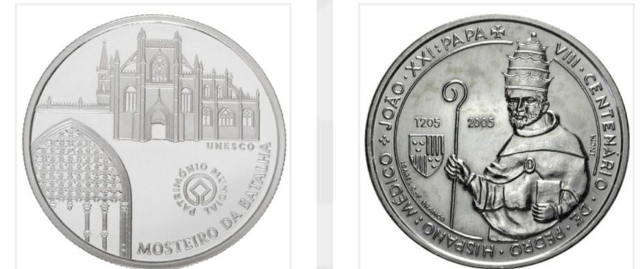 58  moedas de 5 euros portuguesas