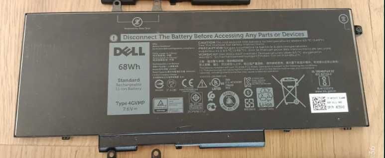 Оригінальні батареї Dell 68Wh  (Type 4GVMP) — знос до 20%