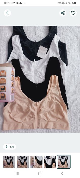 Biustonosze bezszwowe XXL 4 sztuki