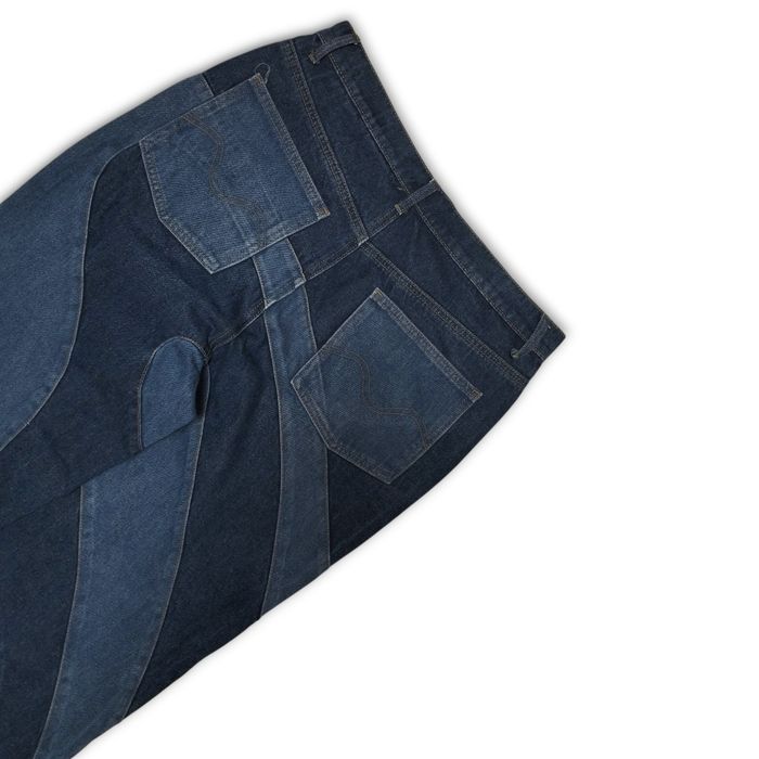 jaded london patchwork baggy jeans curly fry old collection